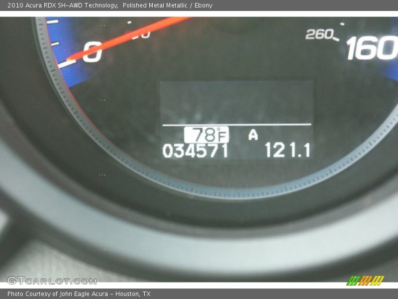 Polished Metal Metallic / Ebony 2010 Acura RDX SH-AWD Technology