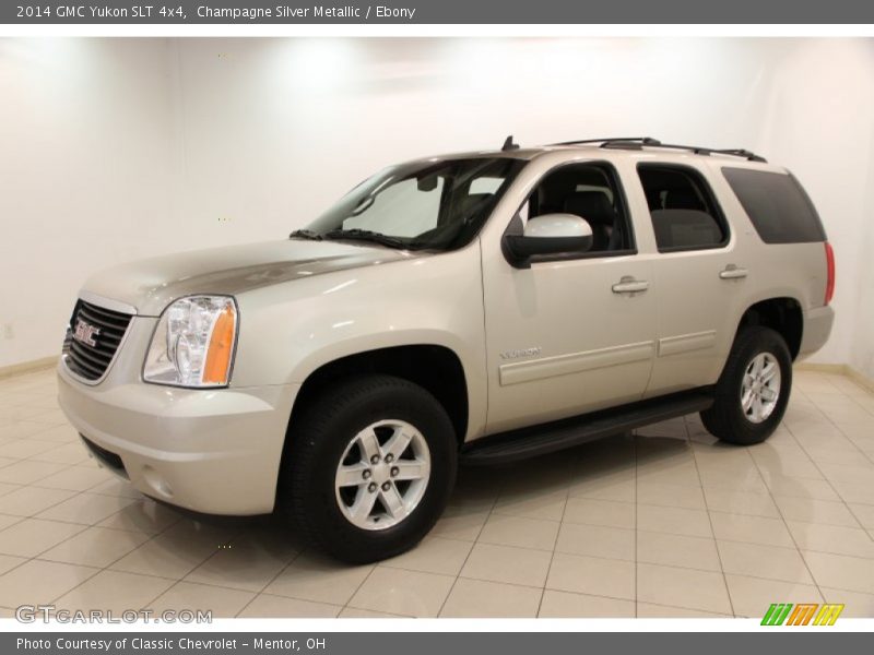 Champagne Silver Metallic / Ebony 2014 GMC Yukon SLT 4x4