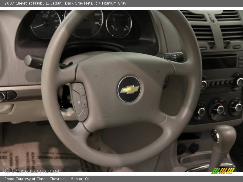 Dark Gray Metallic / Titanium Gray 2007 Chevrolet Malibu LS Sedan