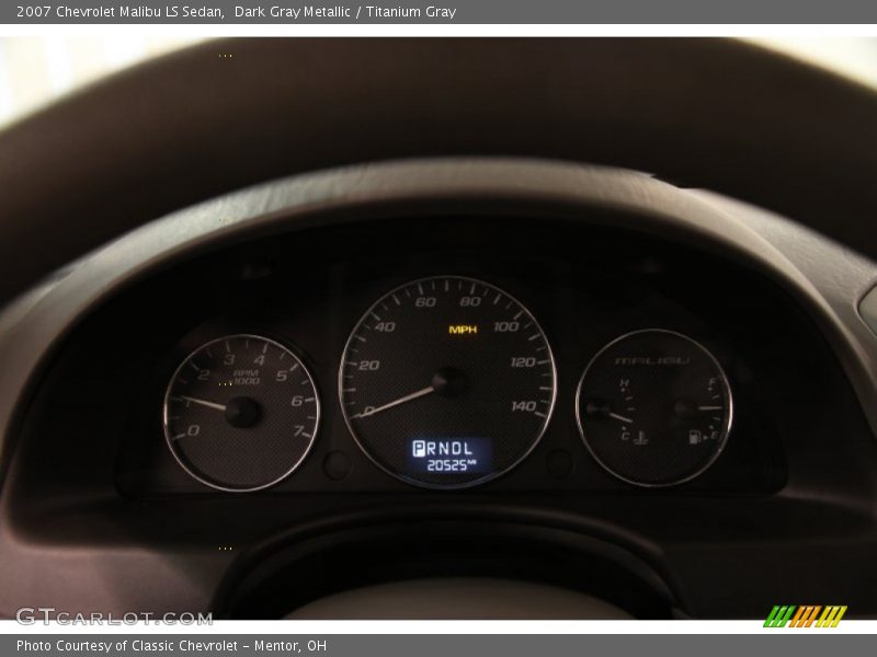 Dark Gray Metallic / Titanium Gray 2007 Chevrolet Malibu LS Sedan