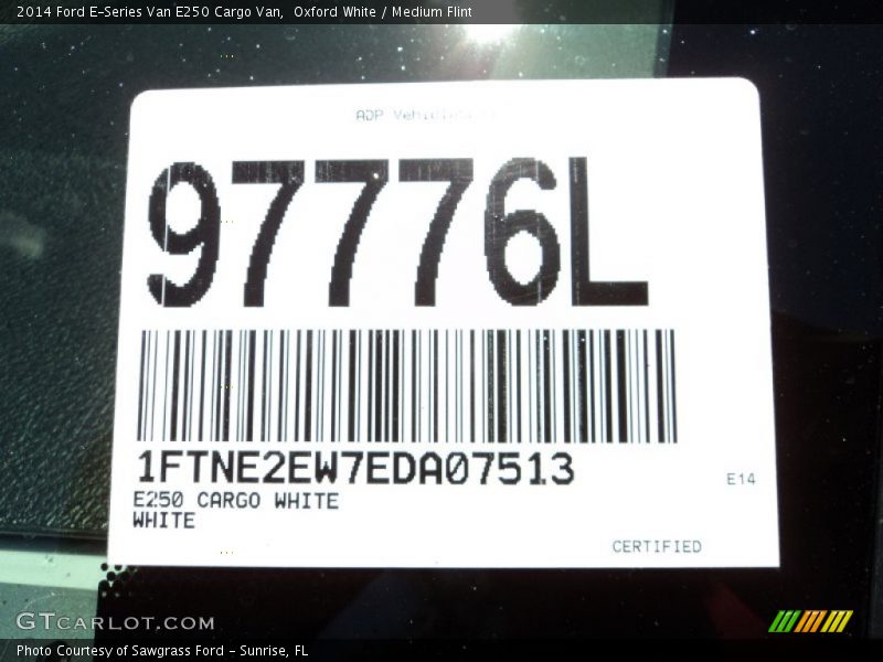 Oxford White / Medium Flint 2014 Ford E-Series Van E250 Cargo Van