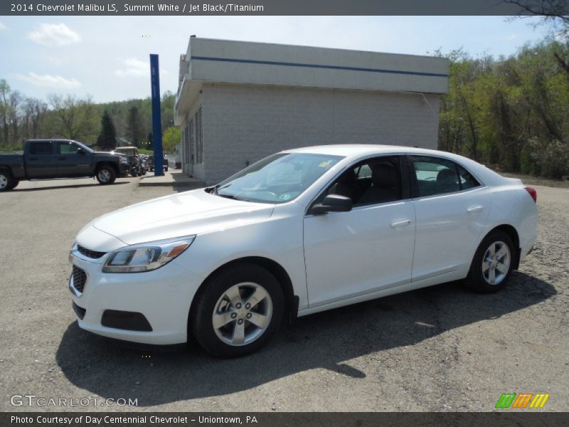 Summit White / Jet Black/Titanium 2014 Chevrolet Malibu LS