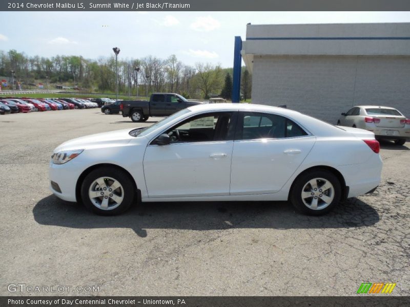 Summit White / Jet Black/Titanium 2014 Chevrolet Malibu LS