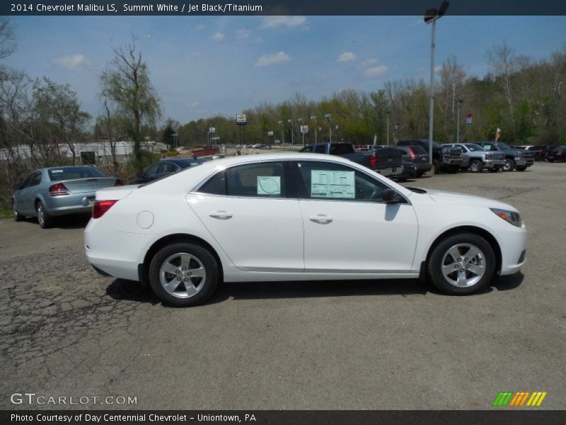 Summit White / Jet Black/Titanium 2014 Chevrolet Malibu LS