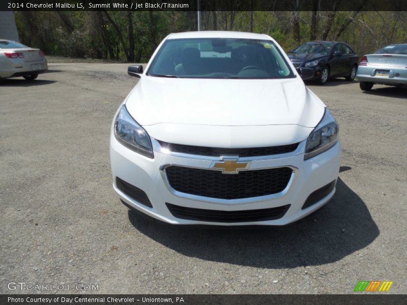 Summit White / Jet Black/Titanium 2014 Chevrolet Malibu LS