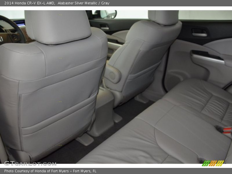 Alabaster Silver Metallic / Gray 2014 Honda CR-V EX-L AWD