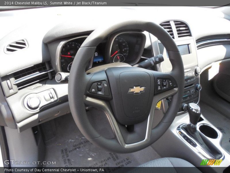 Summit White / Jet Black/Titanium 2014 Chevrolet Malibu LS