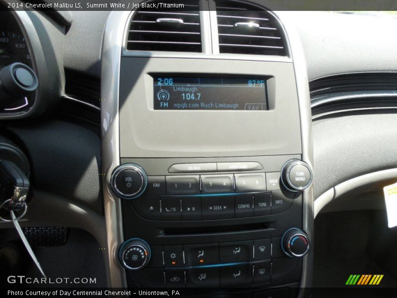 Summit White / Jet Black/Titanium 2014 Chevrolet Malibu LS