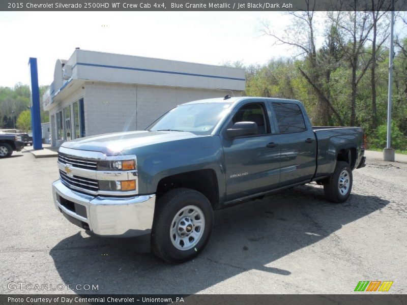 Blue Granite Metallic / Jet Black/Dark Ash 2015 Chevrolet Silverado 2500HD WT Crew Cab 4x4