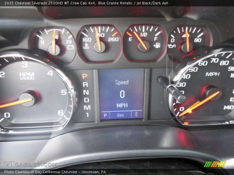 Blue Granite Metallic / Jet Black/Dark Ash 2015 Chevrolet Silverado 2500HD WT Crew Cab 4x4