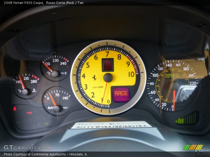  2008 F430 Coupe Coupe Gauges