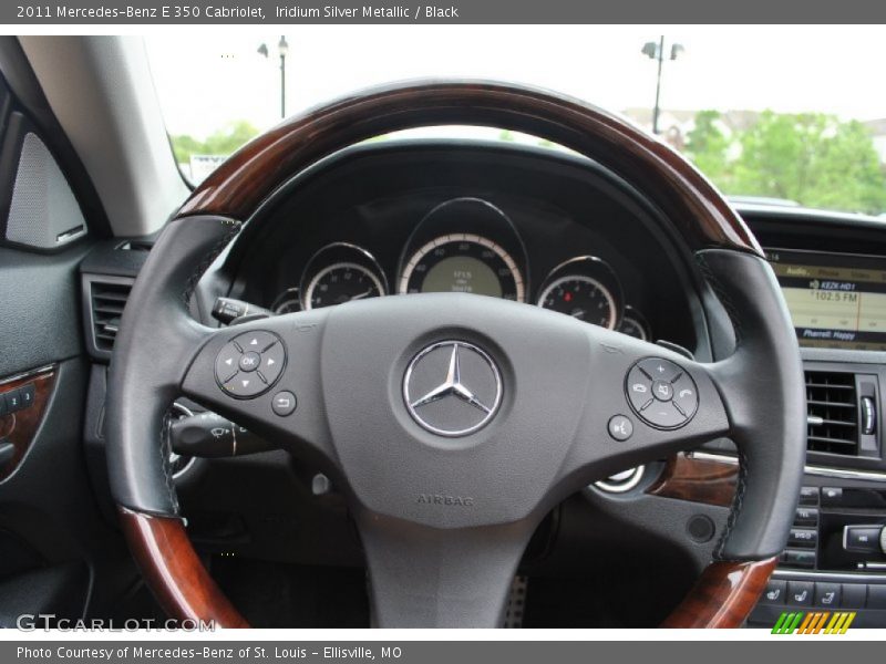 Iridium Silver Metallic / Black 2011 Mercedes-Benz E 350 Cabriolet