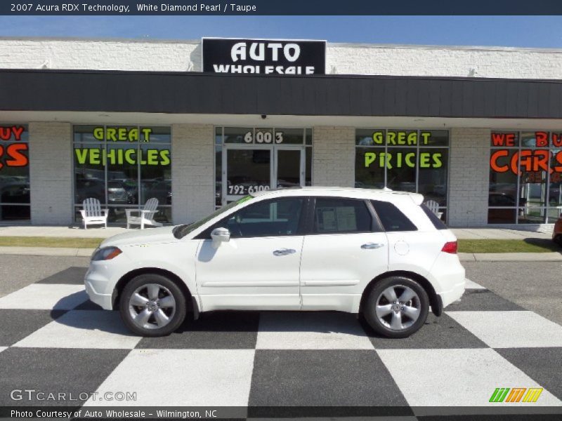 White Diamond Pearl / Taupe 2007 Acura RDX Technology