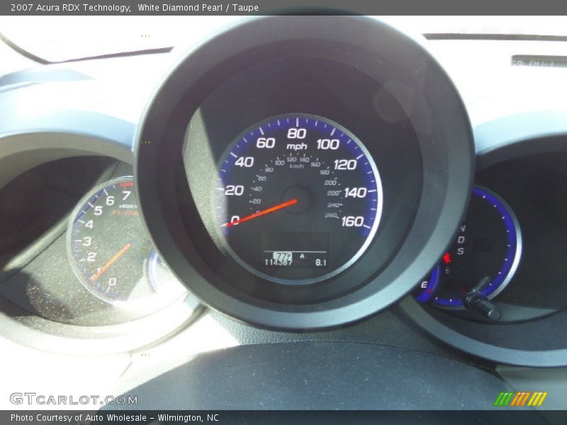 White Diamond Pearl / Taupe 2007 Acura RDX Technology