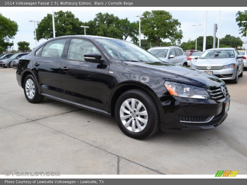 Black / Cornsilk Beige 2014 Volkswagen Passat 2.5L Wolfsburg Edition