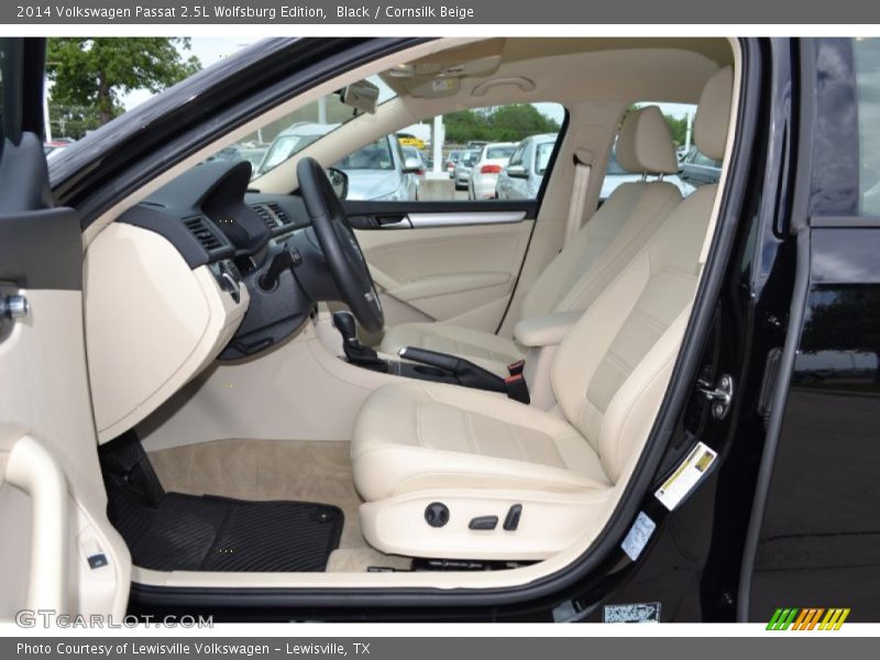 Black / Cornsilk Beige 2014 Volkswagen Passat 2.5L Wolfsburg Edition