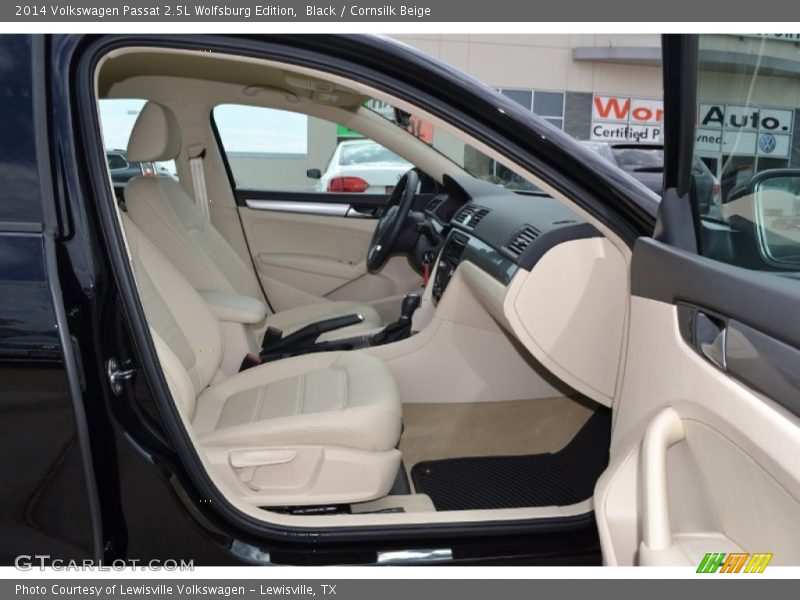 Black / Cornsilk Beige 2014 Volkswagen Passat 2.5L Wolfsburg Edition
