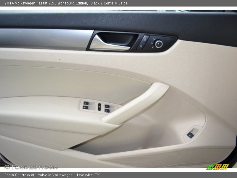 Black / Cornsilk Beige 2014 Volkswagen Passat 2.5L Wolfsburg Edition