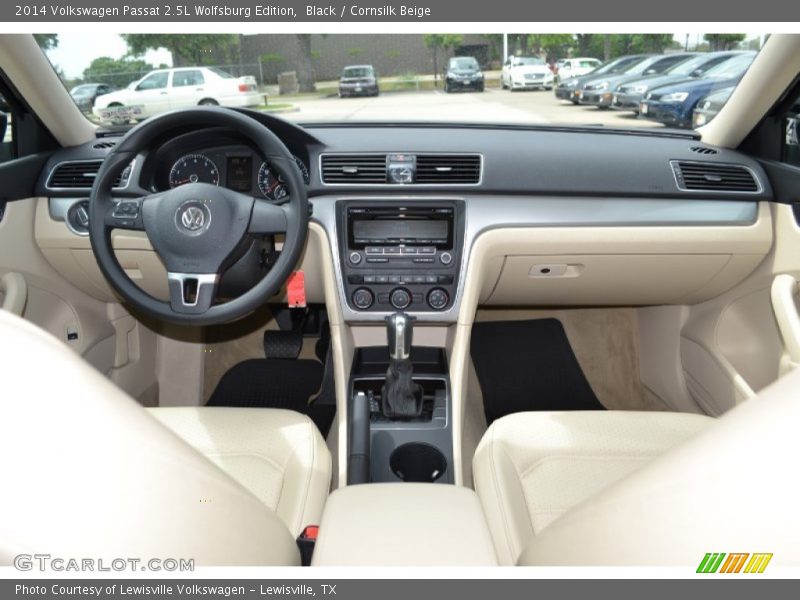 Black / Cornsilk Beige 2014 Volkswagen Passat 2.5L Wolfsburg Edition