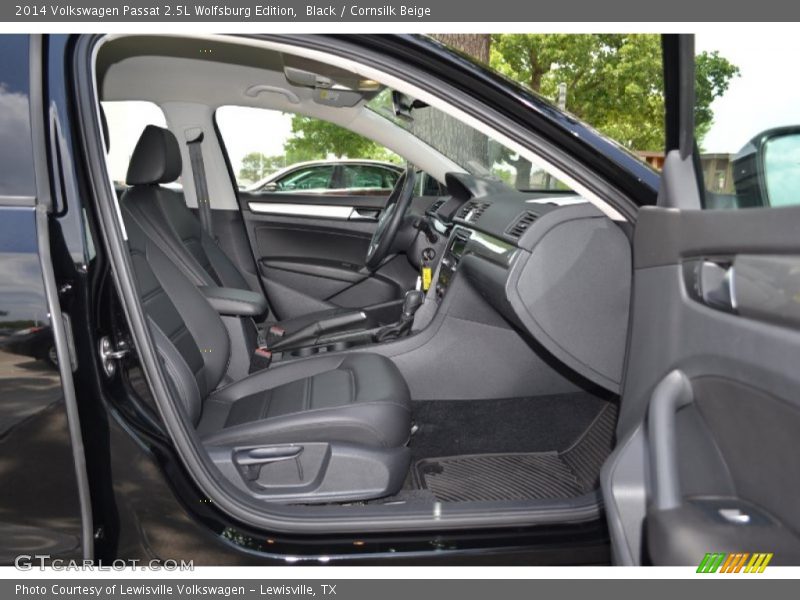 Black / Cornsilk Beige 2014 Volkswagen Passat 2.5L Wolfsburg Edition