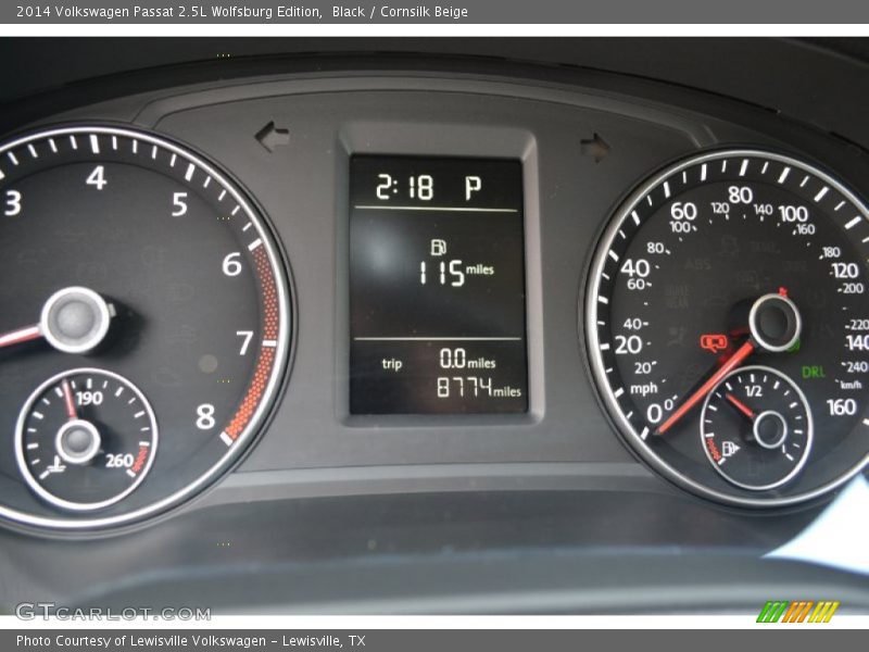 Black / Cornsilk Beige 2014 Volkswagen Passat 2.5L Wolfsburg Edition