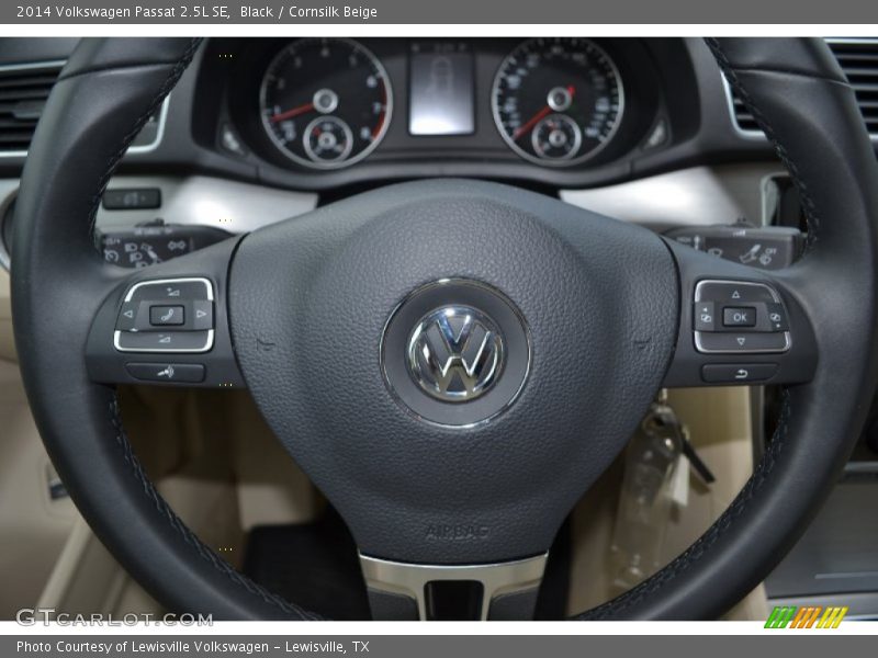 Black / Cornsilk Beige 2014 Volkswagen Passat 2.5L SE