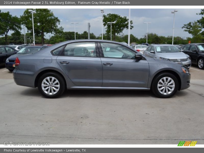 Platinum Gray Metallic / Titan Black 2014 Volkswagen Passat 2.5L Wolfsburg Edition