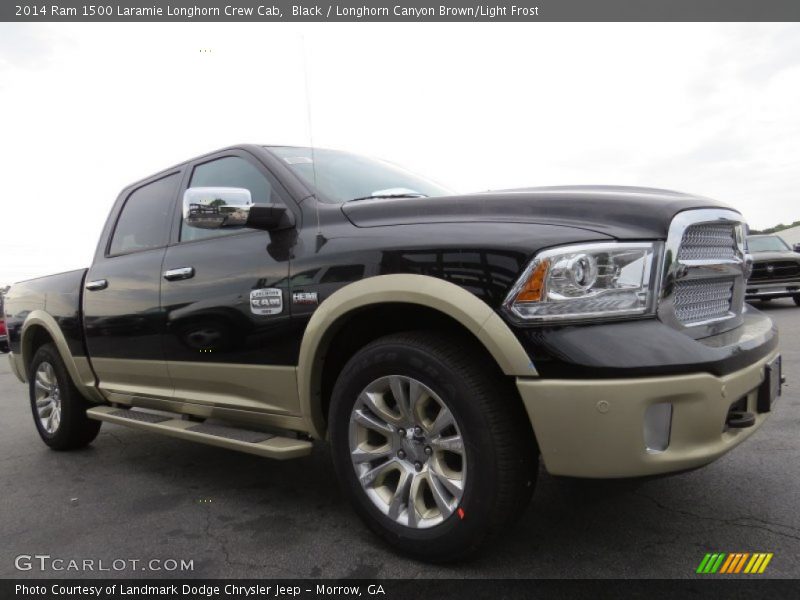 Black / Longhorn Canyon Brown/Light Frost 2014 Ram 1500 Laramie Longhorn Crew Cab