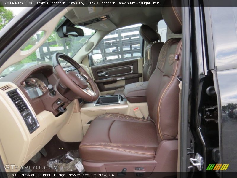 Black / Longhorn Canyon Brown/Light Frost 2014 Ram 1500 Laramie Longhorn Crew Cab