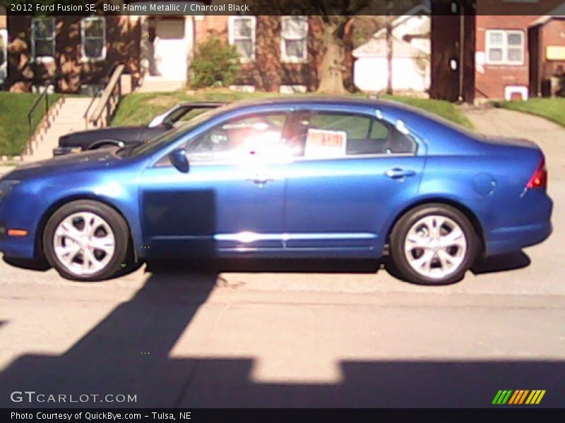 Blue Flame Metallic / Charcoal Black 2012 Ford Fusion SE