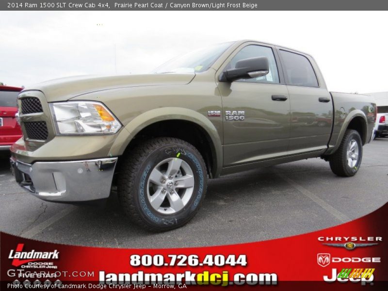 Prairie Pearl Coat / Canyon Brown/Light Frost Beige 2014 Ram 1500 SLT Crew Cab 4x4