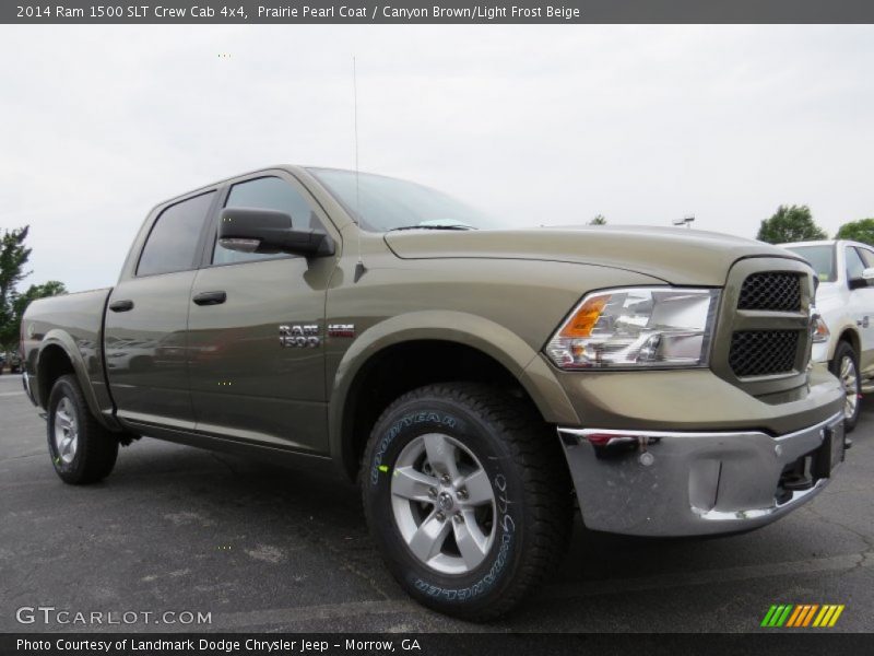 Prairie Pearl Coat / Canyon Brown/Light Frost Beige 2014 Ram 1500 SLT Crew Cab 4x4