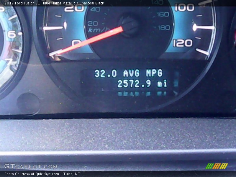Blue Flame Metallic / Charcoal Black 2012 Ford Fusion SE