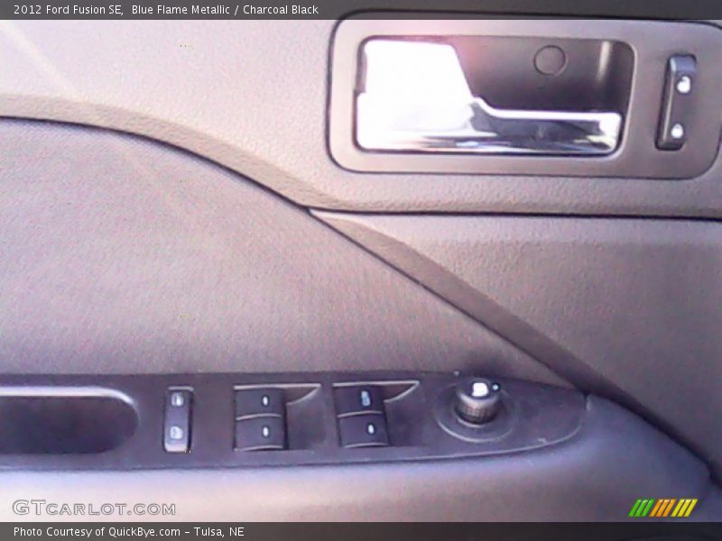 Blue Flame Metallic / Charcoal Black 2012 Ford Fusion SE