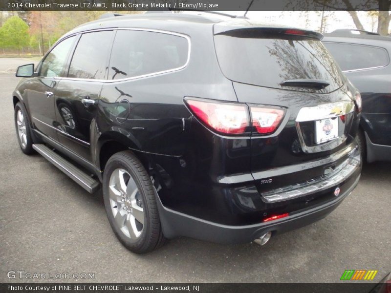 Black Granite Metallic / Ebony/Mojave 2014 Chevrolet Traverse LTZ AWD
