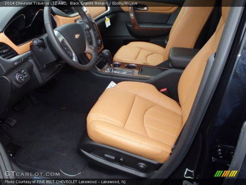 Black Granite Metallic / Ebony/Mojave 2014 Chevrolet Traverse LTZ AWD
