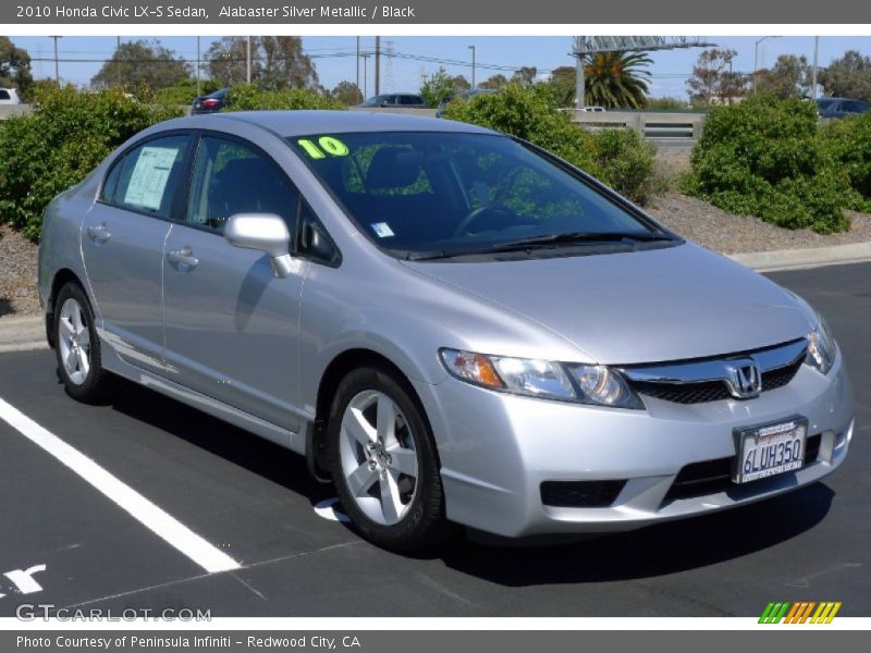Alabaster Silver Metallic / Black 2010 Honda Civic LX-S Sedan