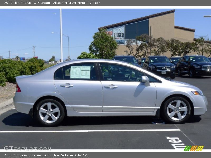 Alabaster Silver Metallic / Black 2010 Honda Civic LX-S Sedan