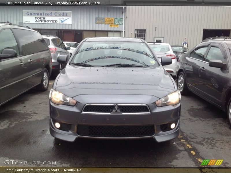 Graphite Gray Pearl / Black 2008 Mitsubishi Lancer GTS