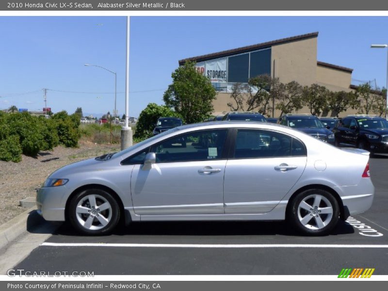 Alabaster Silver Metallic / Black 2010 Honda Civic LX-S Sedan