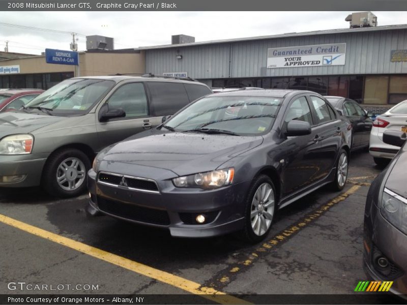 Graphite Gray Pearl / Black 2008 Mitsubishi Lancer GTS