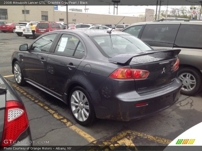 Graphite Gray Pearl / Black 2008 Mitsubishi Lancer GTS