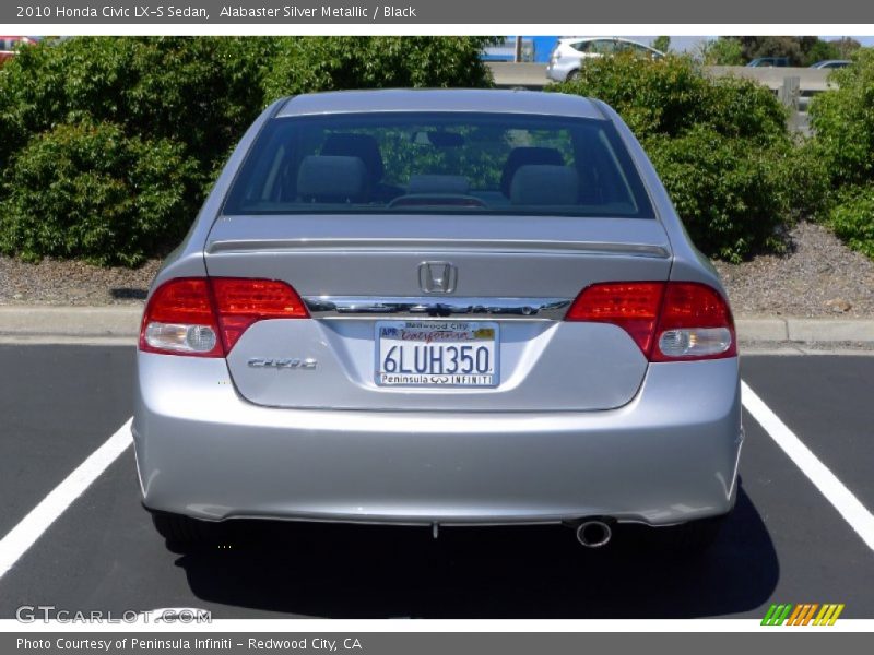 Alabaster Silver Metallic / Black 2010 Honda Civic LX-S Sedan