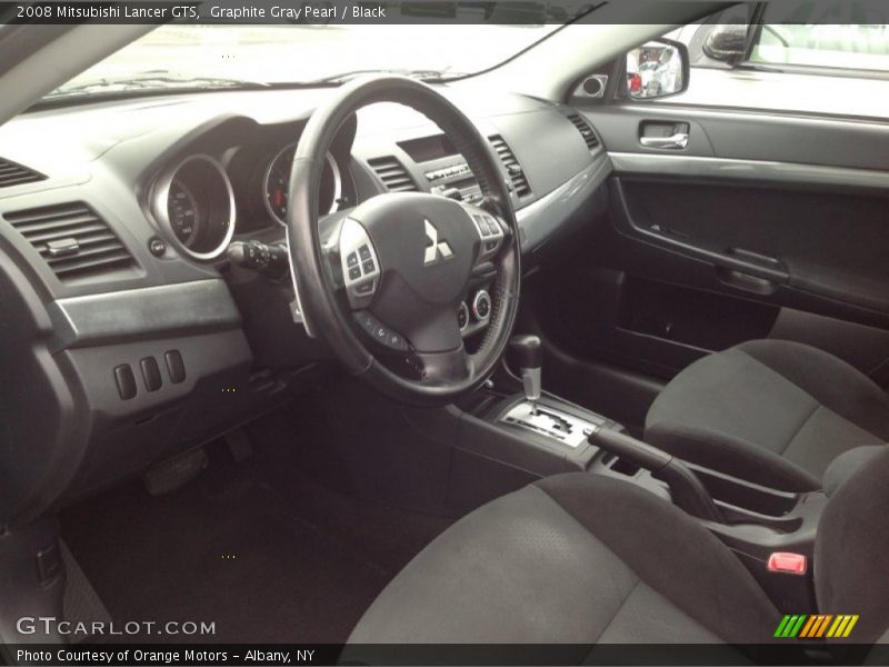 Graphite Gray Pearl / Black 2008 Mitsubishi Lancer GTS