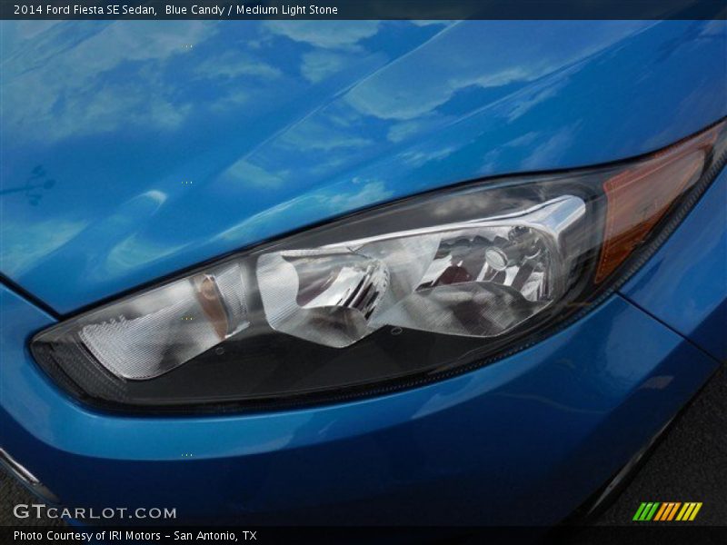 Blue Candy / Medium Light Stone 2014 Ford Fiesta SE Sedan