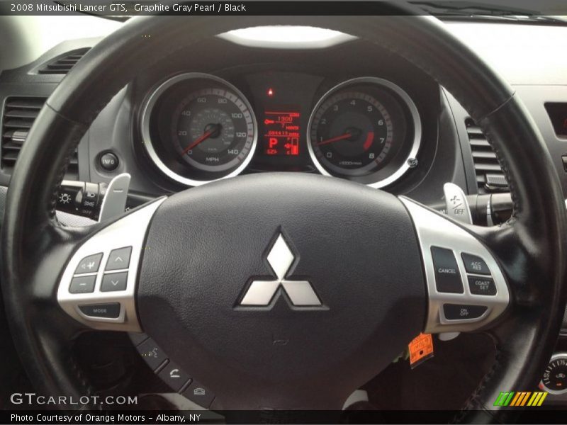 Graphite Gray Pearl / Black 2008 Mitsubishi Lancer GTS