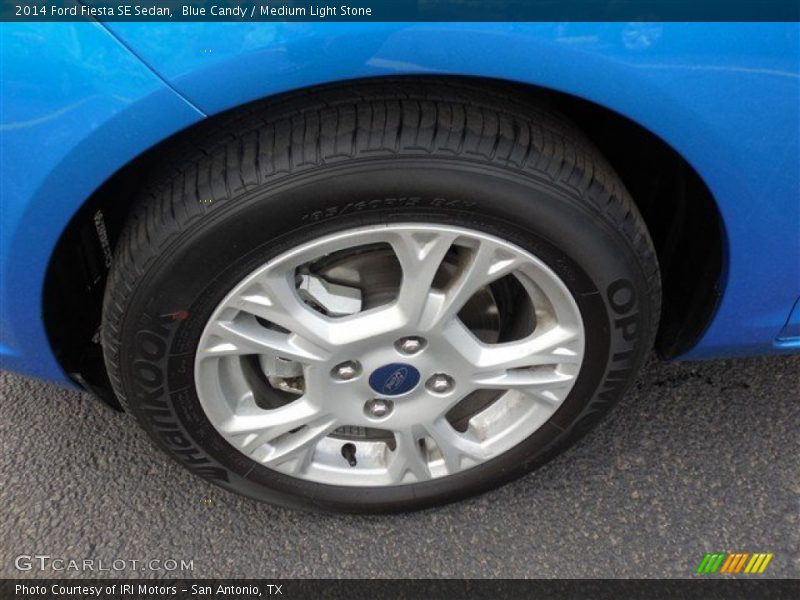 Blue Candy / Medium Light Stone 2014 Ford Fiesta SE Sedan
