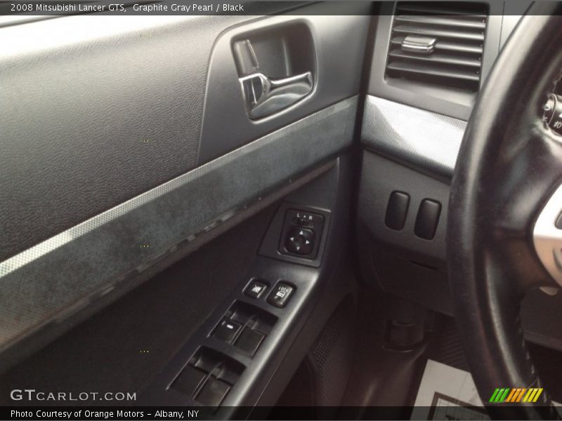 Graphite Gray Pearl / Black 2008 Mitsubishi Lancer GTS