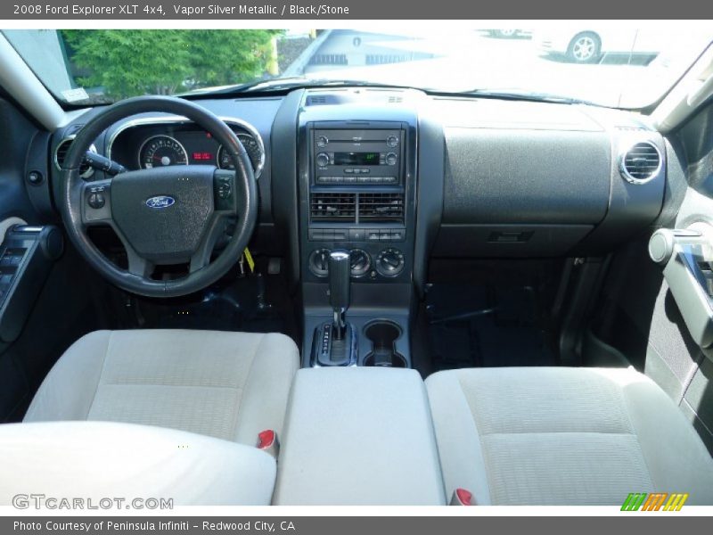 Vapor Silver Metallic / Black/Stone 2008 Ford Explorer XLT 4x4