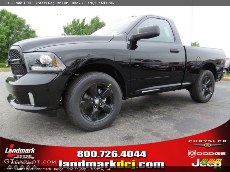 Black / Black/Diesel Gray 2014 Ram 1500 Express Regular Cab